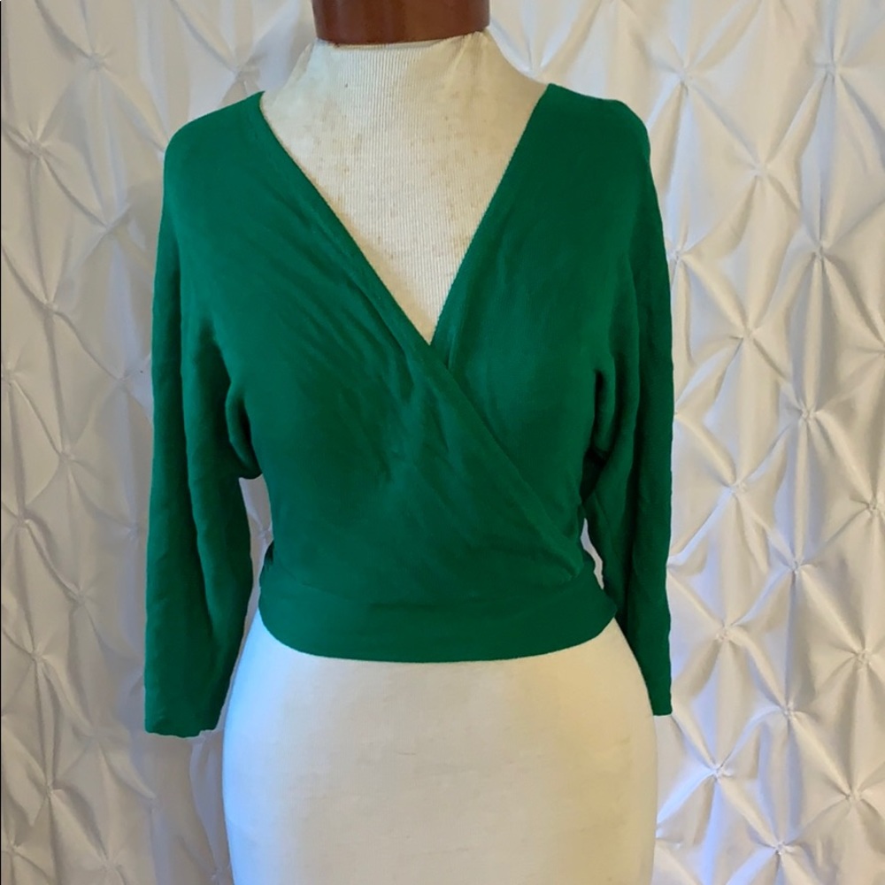 Green Wrap Top